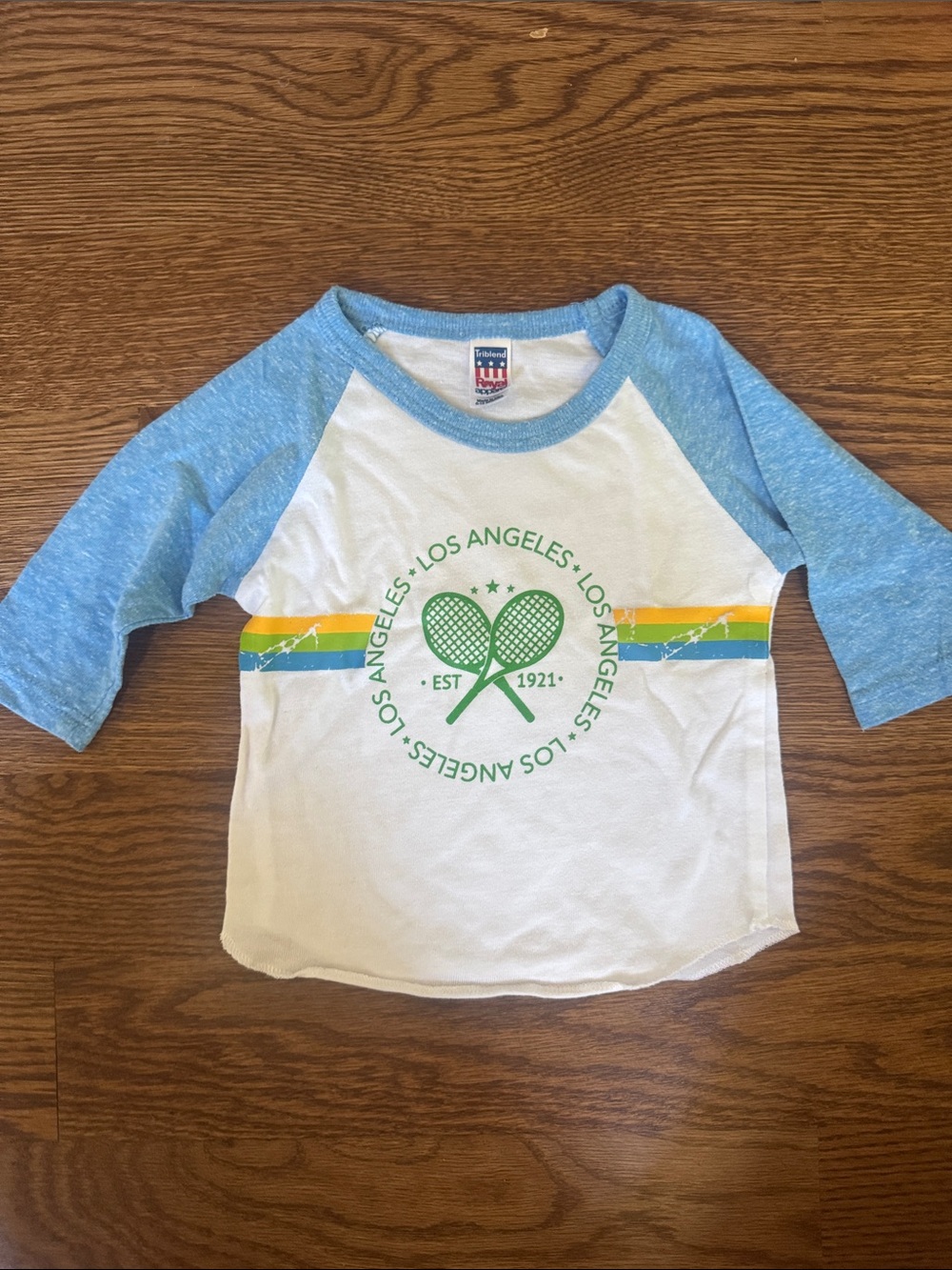 Royal Apparel Blue & White Tennis Graphic Tee - size 6-12 months